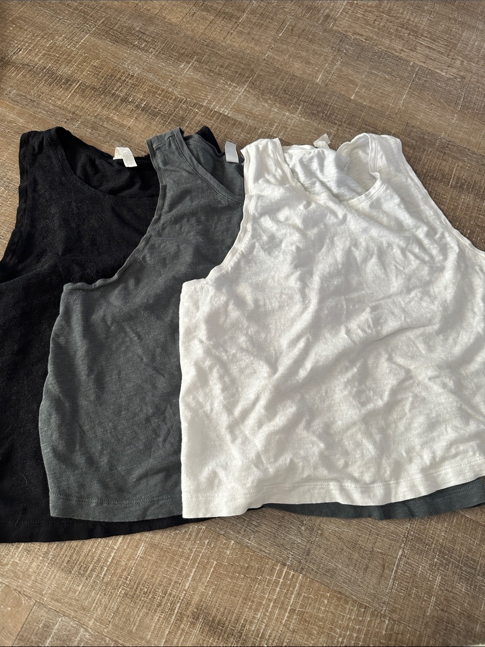 3 Women's Zella Muscle Tank Top - White, Green, Black